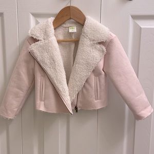 Toddler | Pink Faux Suede Moro Jacket